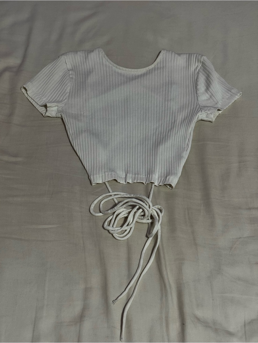 Zara white backless top